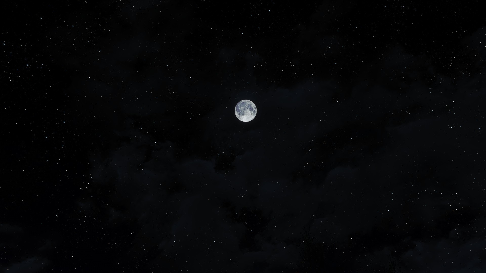 満月夜空