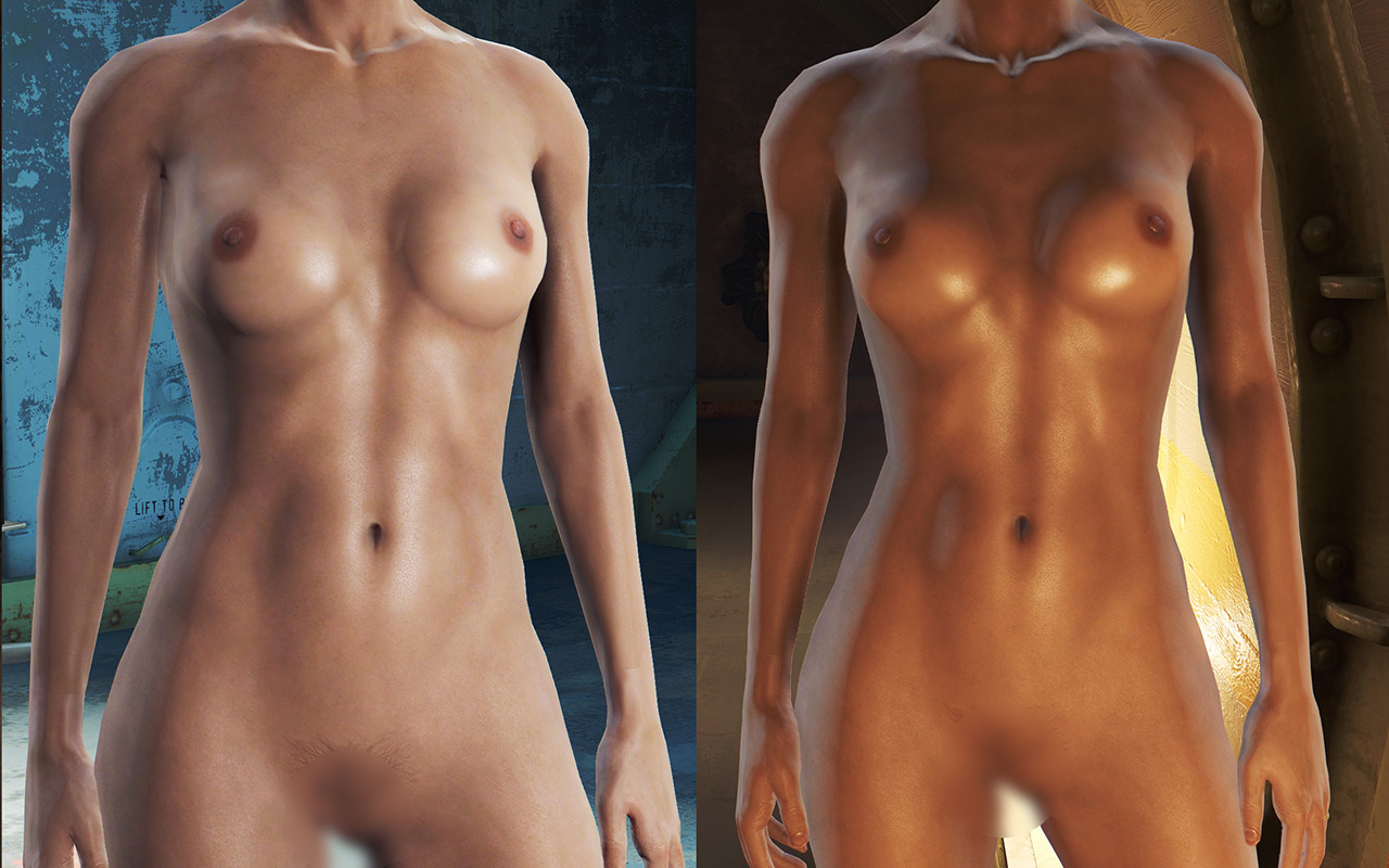 Glorious Female Nude Mod CBBE Compatible モデルテクスチャ Fallout4 Mod