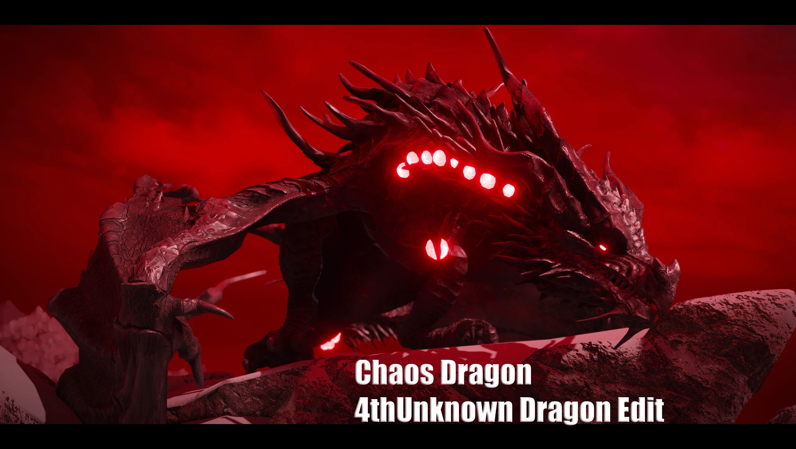 Chaos Dragon 4thUnknown Dragon Edit モデルテクスチャ Skyrim Special Edition