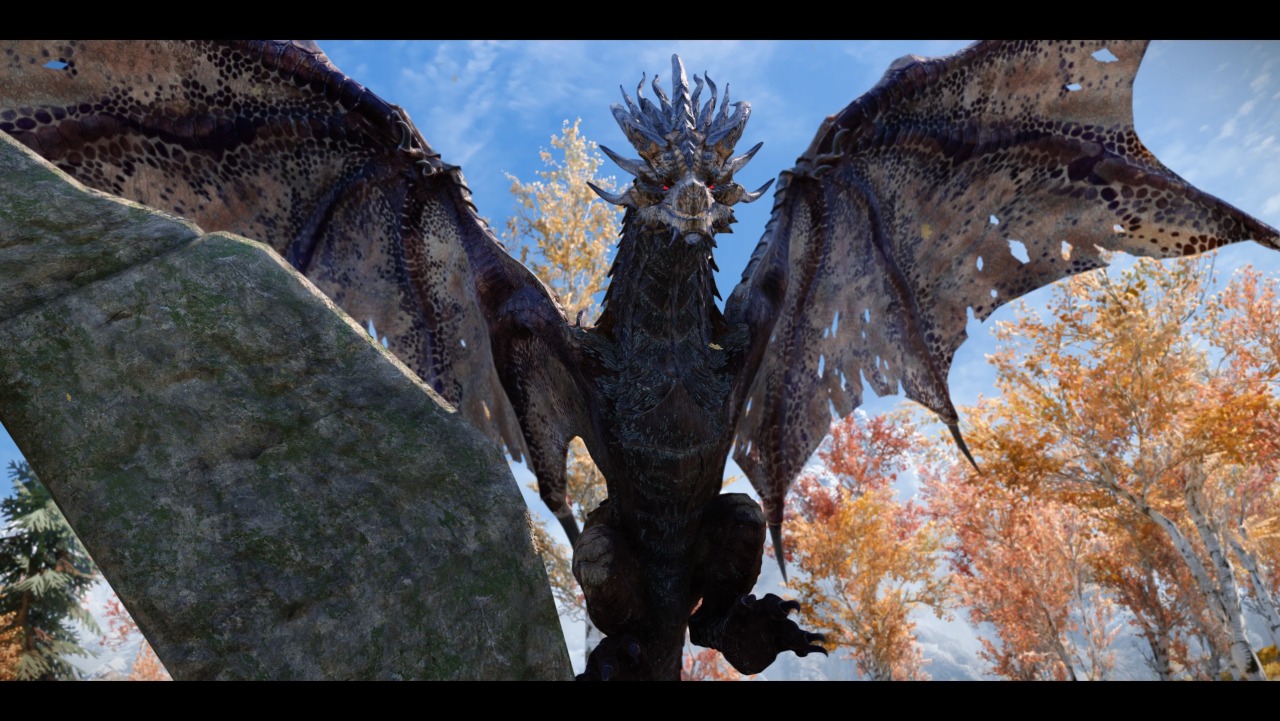 Chaos Dragon 4thUnknown Dragon Edit モデルテクスチャ Skyrim Special Edition