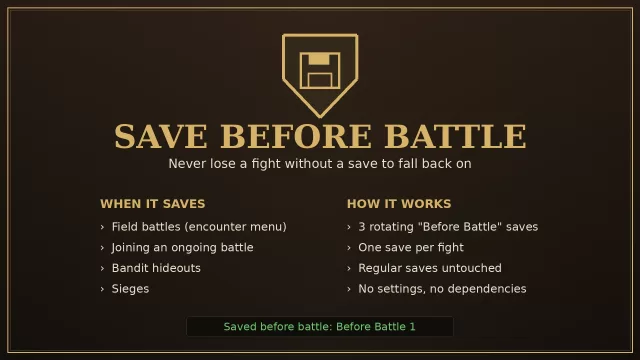 Save Before Battle