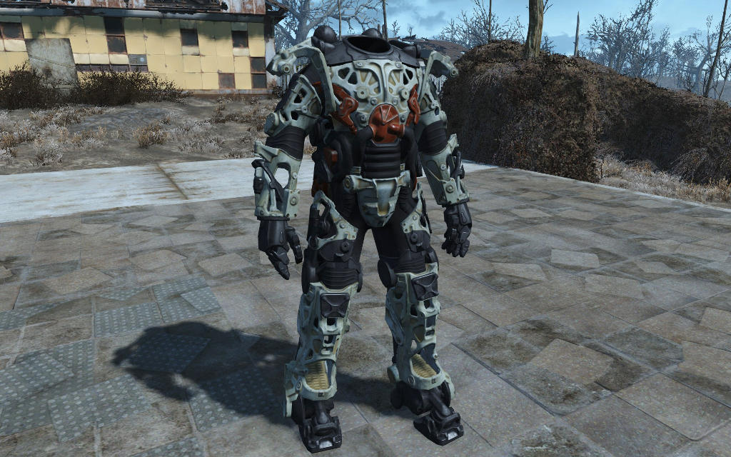 Power Armor Frame Gunmetal And Chrometic Retexture パワーアーマー Fallout4 Mod データベース Mod紹介 まとめサイト