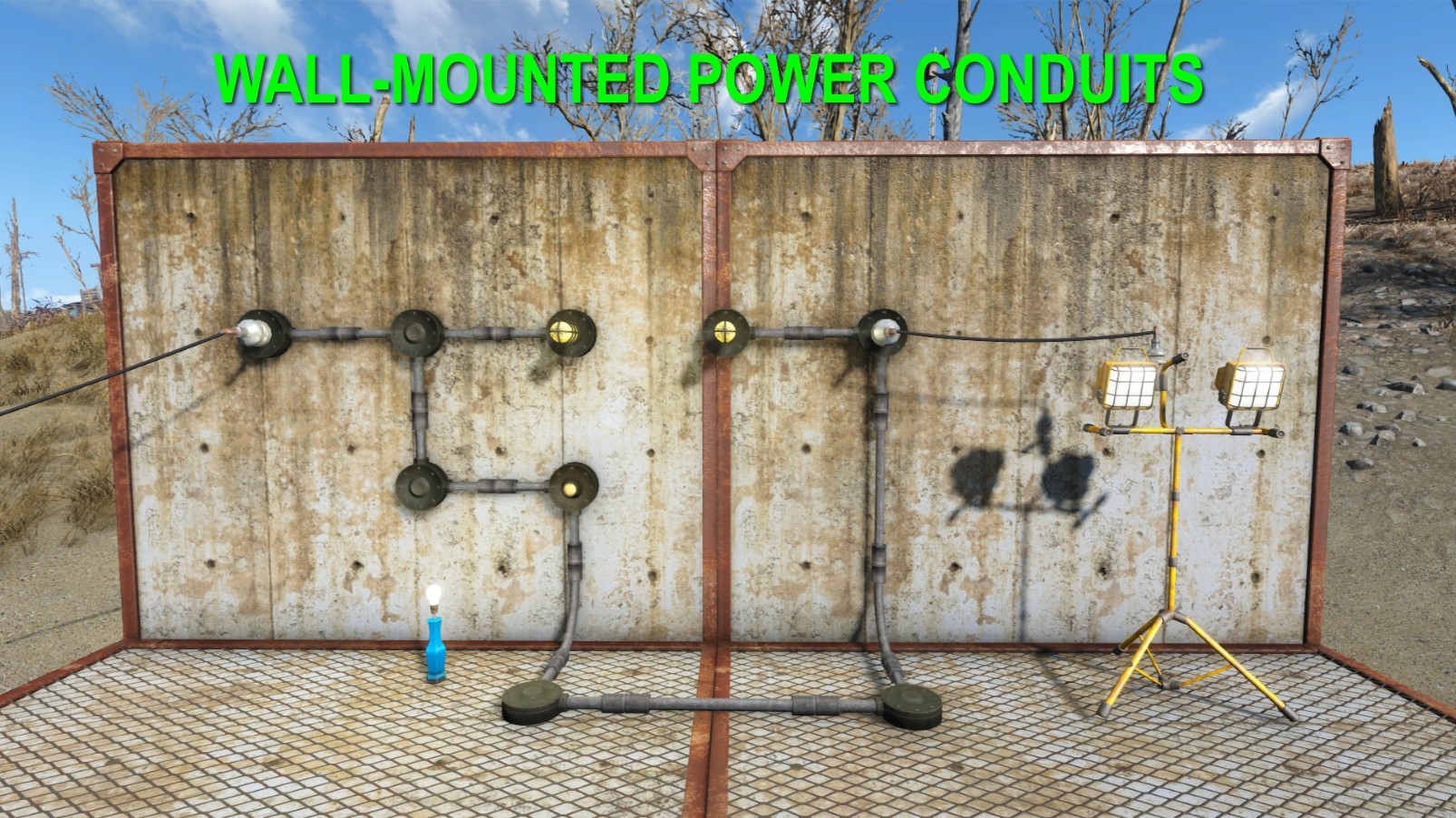 Vertical Wall Mounted Power Conduits 日本語化対応 居住地 Fallout4 Mod データベース Mod紹介 まとめサイト