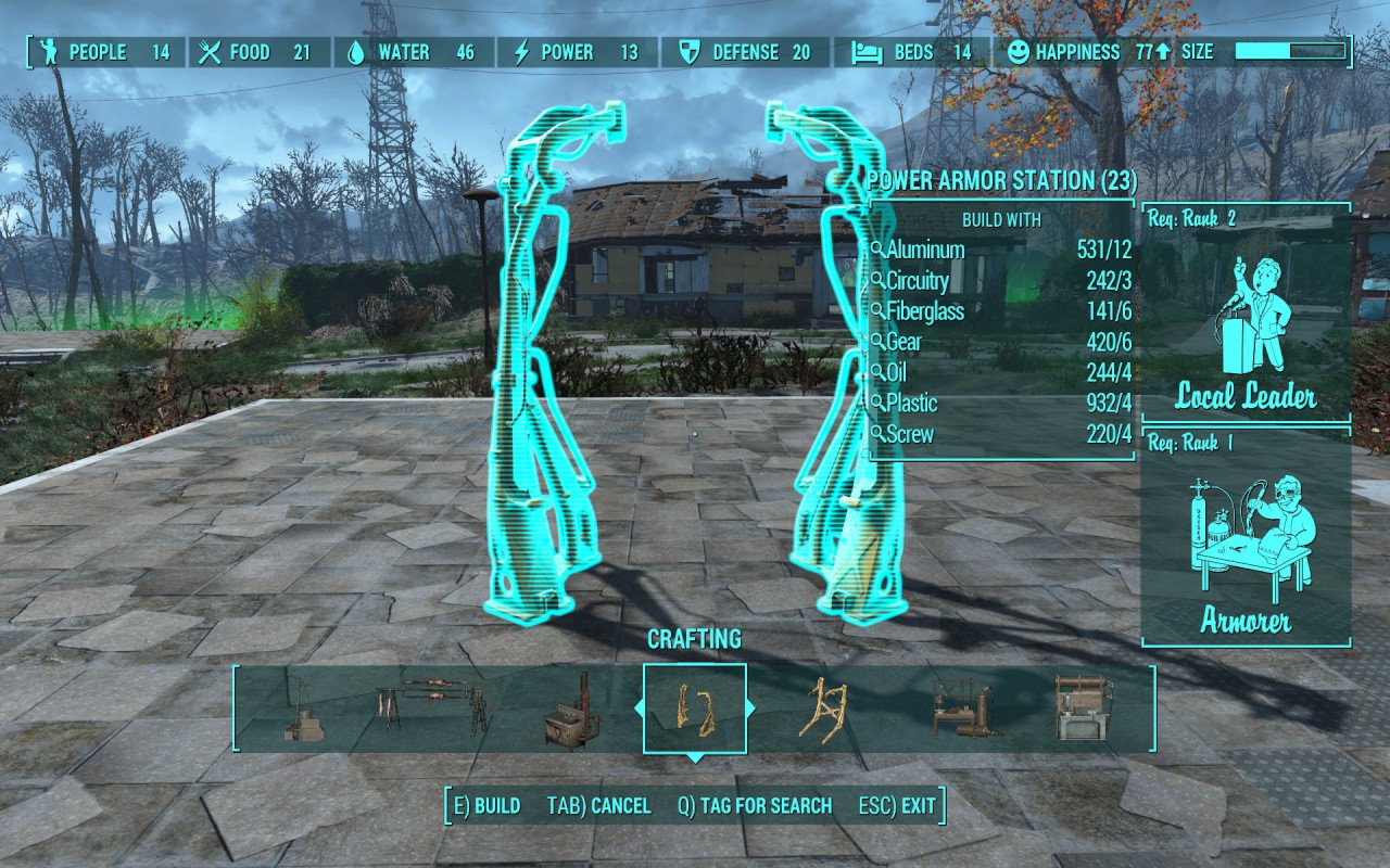 Small Power Armor Station クラフト 家 居住地 Fallout4 Mod データベース Mod紹介 まとめサイト