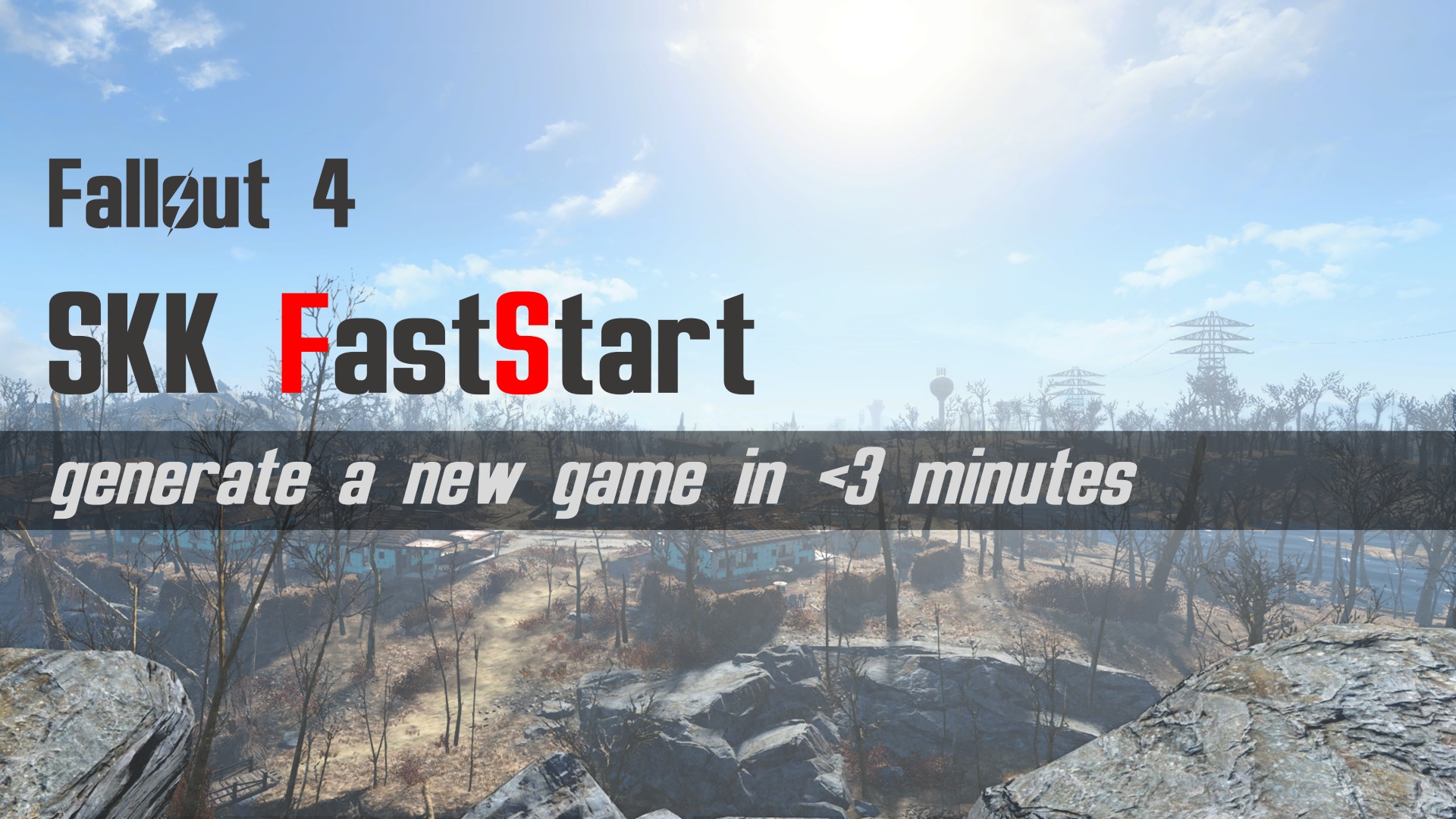 Skk Fast Start New Game ゲームシステム変更 Fallout4 Mod データベース Mod紹介 まとめサイト