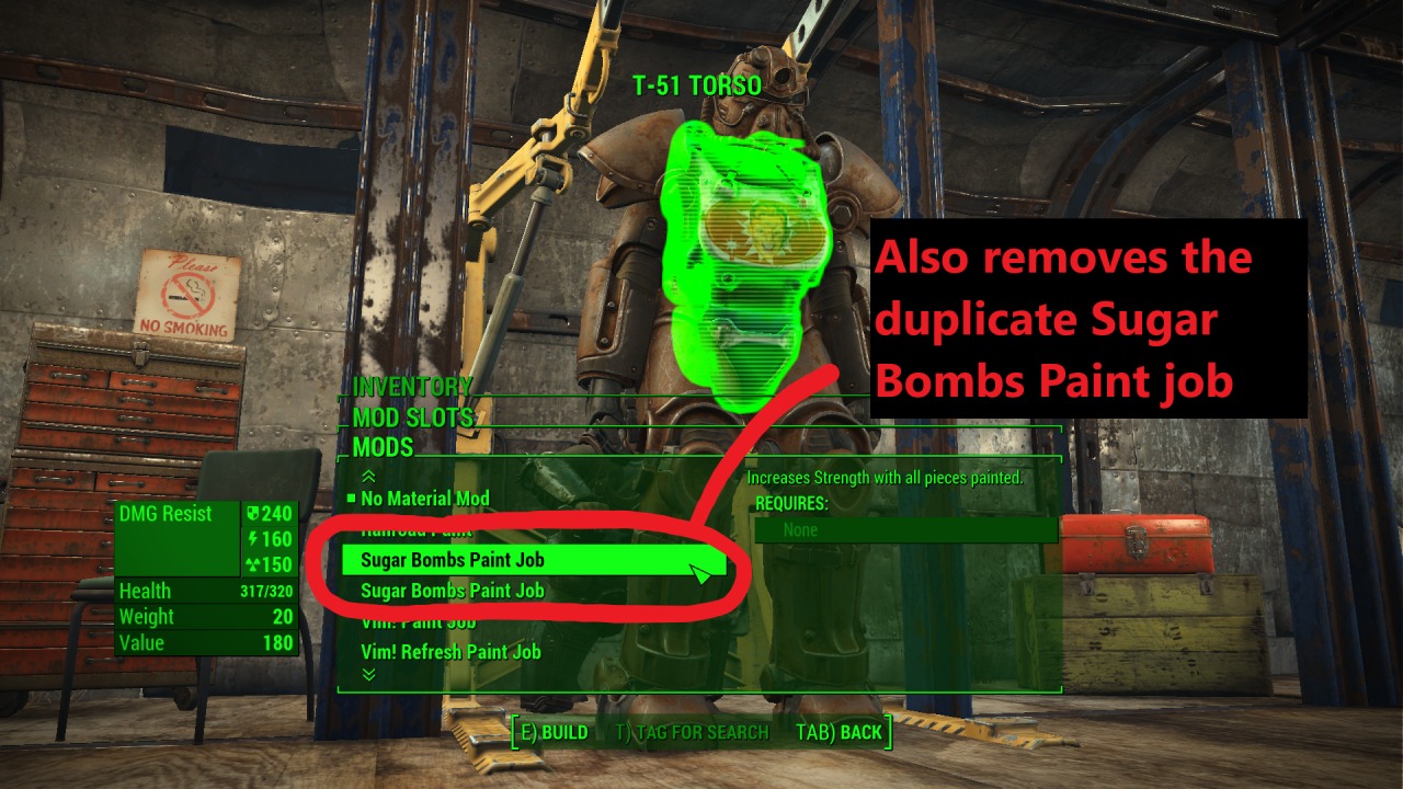 Power Armor Paint Crafting Fix バグフィックス Fallout4 Mod データベース Mod紹介 まとめサイト