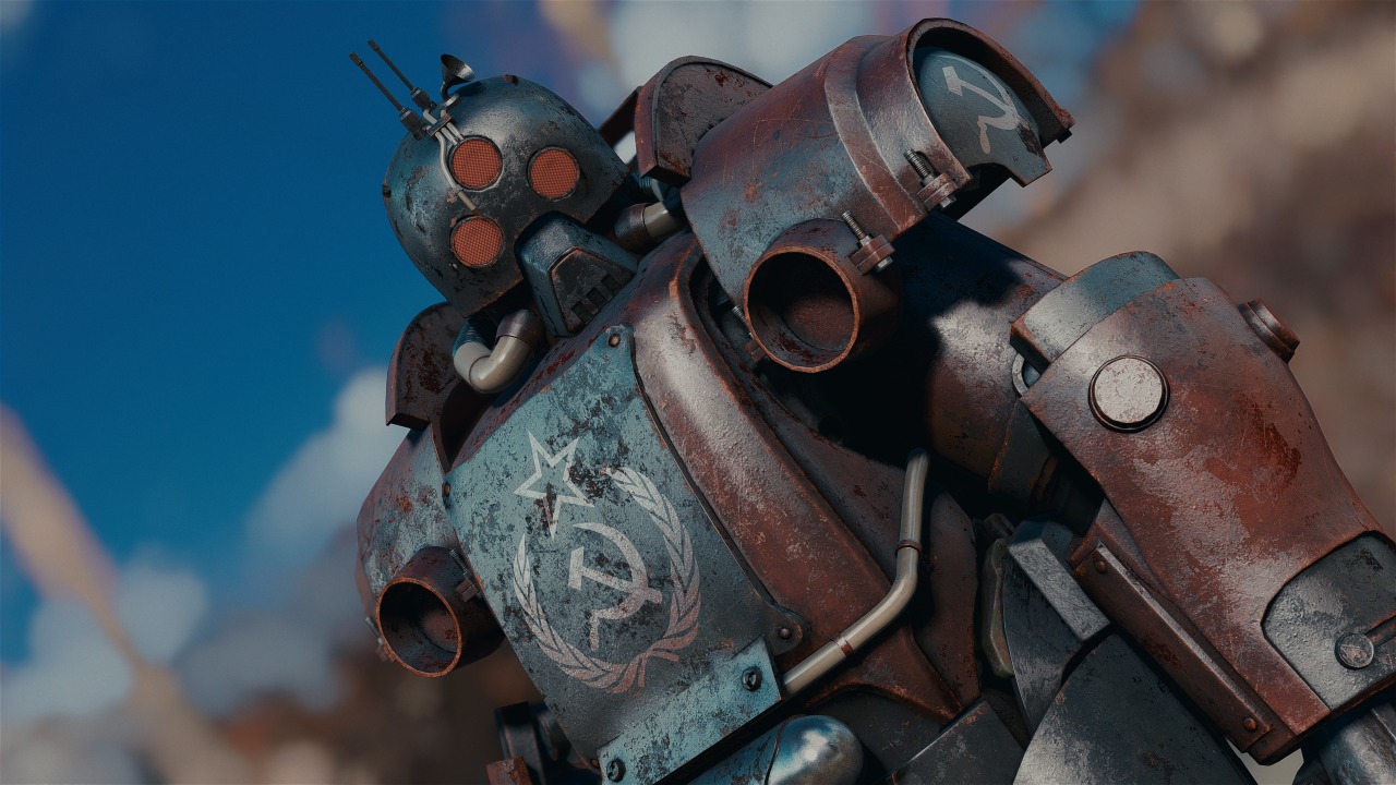 Fallout 4 power armor red фото 7