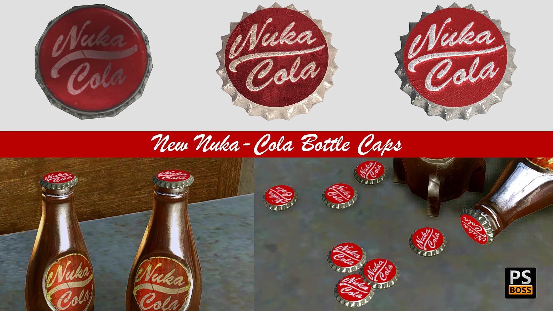 New Nuka-Cola Bottle Caps モデル・テクスチャ - Fallout4 Mod