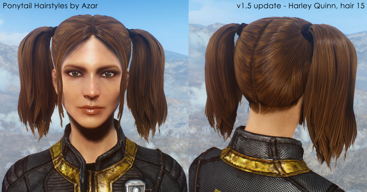 Fallout 4 ponytail hairstyles by azar