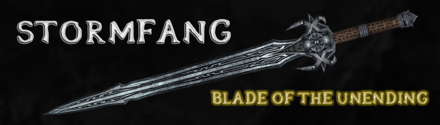 Stormfang Blade Of The Unending 武器 Skyrim Special Edition Mod データベース Mod紹介 まとめサイト