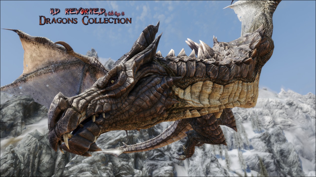 Hd Reworked Dragons Collection 4k モデル テクスチャ Skyrim Special Edition Mod データベース Mod紹介 まとめサイト
