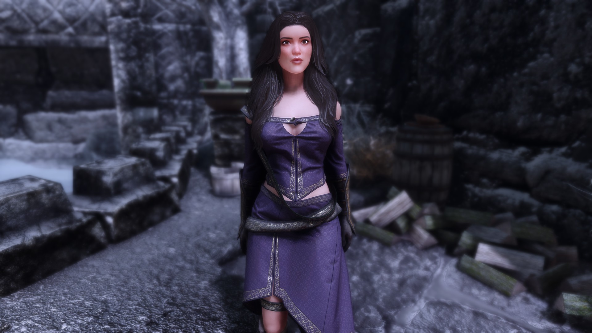 wilderness witch outfit recolor 鎧アーマー skyrim special edition mod