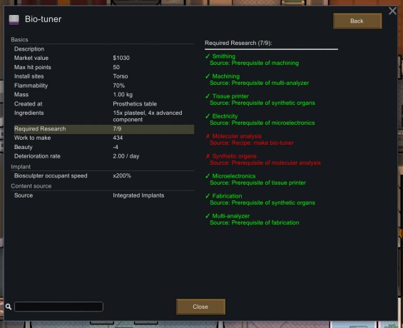 Show Required Research - RimWorld Mod データベース MOD紹介・まとめサイト