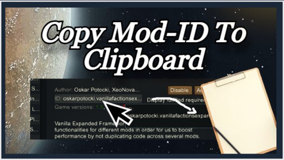 Copy Mod-ID to Clipboard 1.6 - RimWorld Mod データベース MOD紹介・まとめサイト