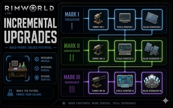 Incremental Upgrades 1.6 - RimWorld Mod データベース MOD紹介・まとめサイト