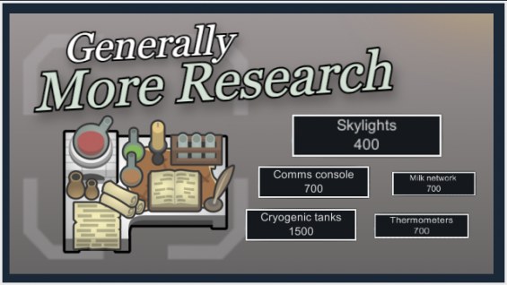 Generally More Research 1.6 - RimWorld Mod データベース MOD紹介・まとめサイト