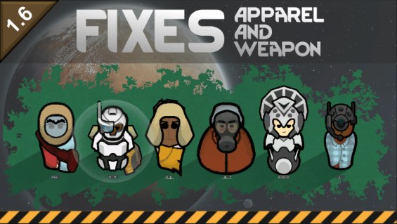 [FM] Apparels and Weapons Fixes 1.6 - RimWorld Mod データベース MOD紹介・まとめサイト