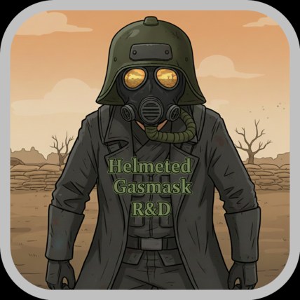 R&D - Helmeted Gasmask 1.6 - RimWorld Mod データベース MOD紹介・まとめサイト