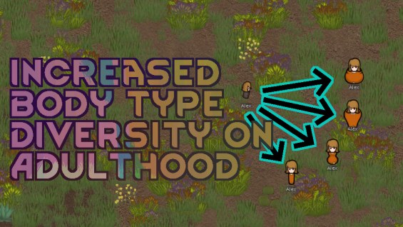 Increased Body Type Diversity on Adulthood 1.6 - RimWorld Mod データベース ...
