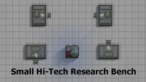 Small Hi-tech Research Bench 1.6 - RimWorld Mod データベース MOD紹介・まとめサイト