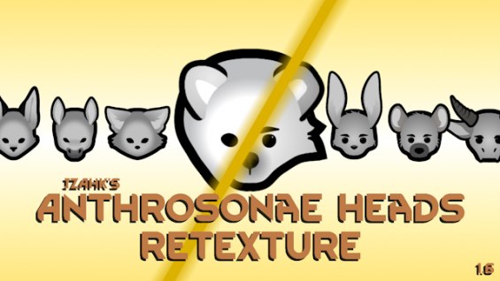 JZahk's Anthrosonae Heads Retexture 1.6 - RimWorld Mod データベース MOD紹介・まとめサイト