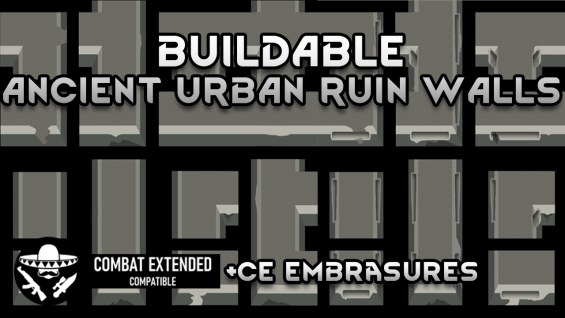Ancient Ruin Walls and Embrasures 1.6 - RimWorld Mod データベース MOD紹介・まとめサイト