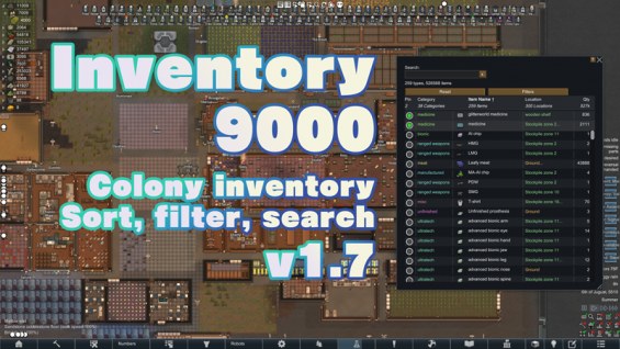 Inventory 9000 1.7 - RimWorld Mod データベース MOD紹介・まとめサイト