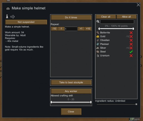 CE Allow All Metals for Weapons and Armor 1.6 - RimWorld Mod データベース MOD ...
