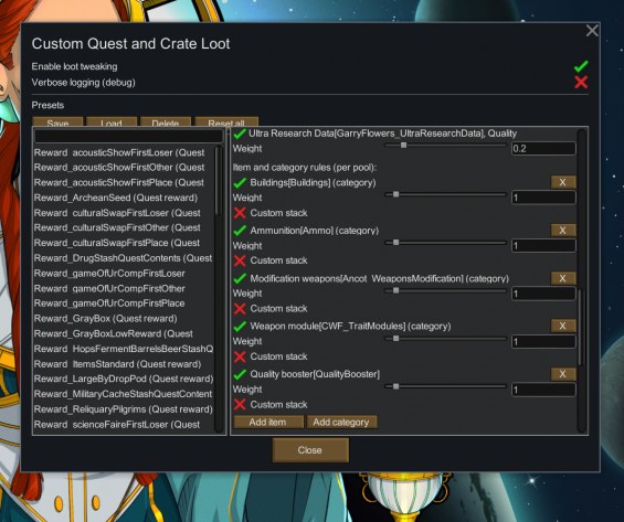 Custom Quest and Crate Loot (WIP) 1.6 - RimWorld Mod データベース MOD紹介・まとめサイト
