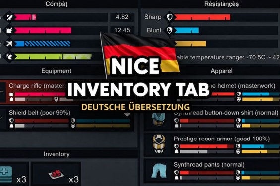 Nice Inventory Tab – Deutsch 1.6 - RimWorld Mod データベース MOD紹介・まとめサイト
