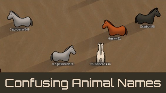 Confusing Animal Names 1.6 - RimWorld Mod データベース MOD紹介・まとめサイト