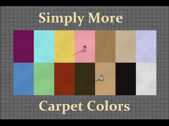 Simply More Carpet Colors 1.6 - RimWorld Mod データベース MOD紹介・まとめサイト