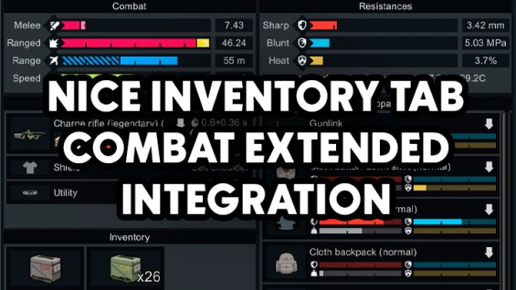 Nice Inventory Tab CE Integration 1.6 - RimWorld Mod データベース MOD紹介・まとめサイト