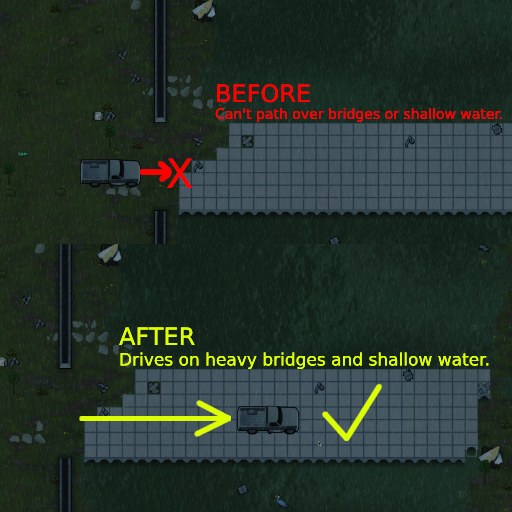 VVE - Fixed Water Drive & Bridges - RimWorld Mod データベース MOD紹介・まとめサイト