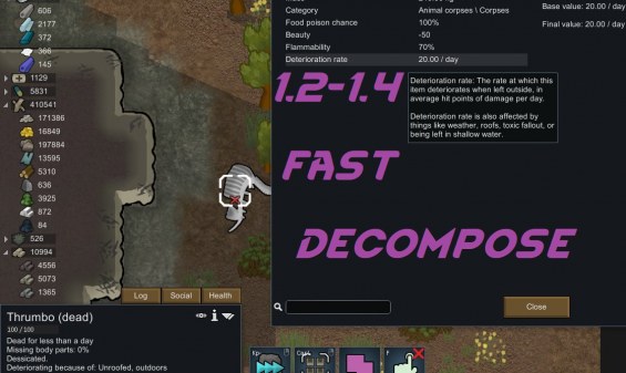 Fast Decompose 1.6 - RimWorld Mod データベース MOD紹介・まとめサイト