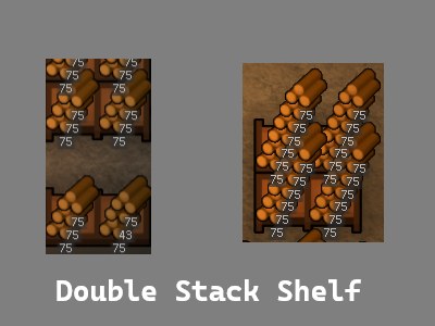 Double Stack Shelf 1.6 - RimWorld Mod データベース MOD紹介・まとめサイト