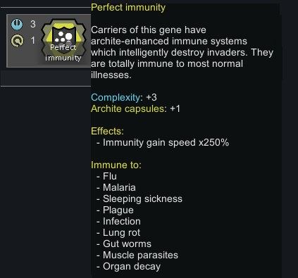 Perfect Immunity is super immune 1.6 - RimWorld Mod データベース MOD紹介・まとめサイト