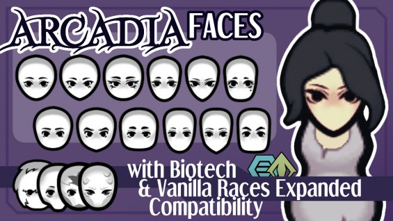 Arcadia Faces 1.6 - RimWorld Mod データベース MOD紹介・まとめサイト