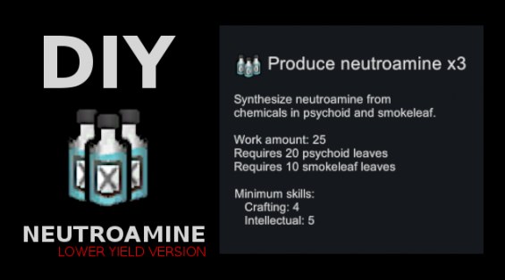 DIY Neutroamine (Lower Yield Version) 1.3 - RimWorld Mod データベース MOD紹介 ...
