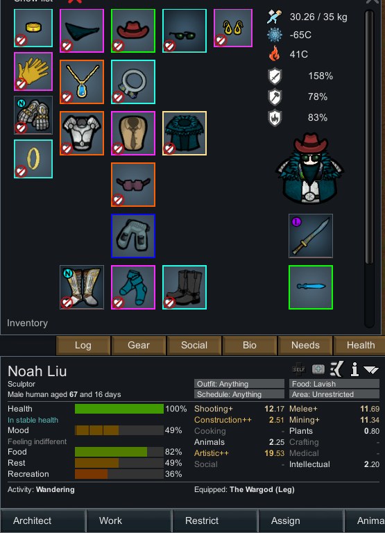 RPG Style Inventory (Original Style) 1.3 - RimWorld Mod データベース MOD紹介・まとめサイト