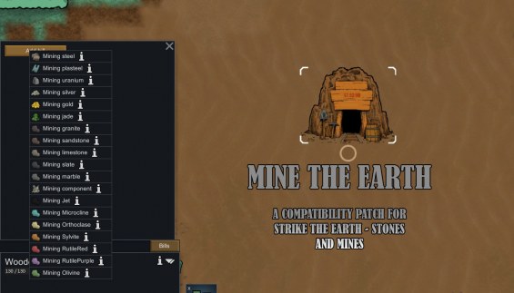 Mine The Earth 1.3 - RimWorld Mod データベース MOD紹介・まとめサイト