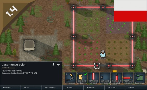 MiningCo. Laser Fence [PL] 1.4 - RimWorld Mod データベース MOD紹介・まとめサイト