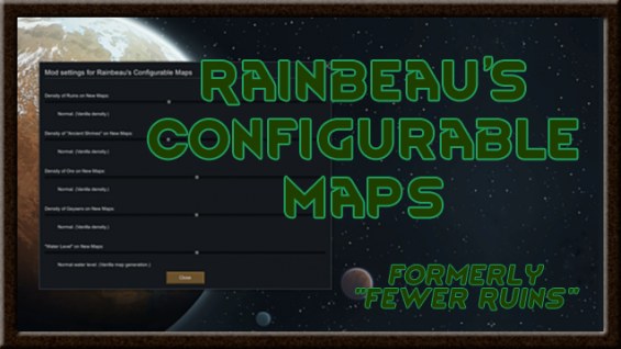 [RF] Configurable Maps [b18] 0.18 - RimWorld Mod データベース MOD紹介・まとめサイト
