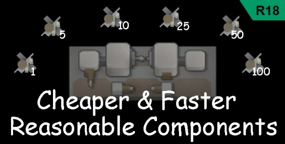 Reasonable Components R18 0.18 - RimWorld Mod データベース MOD紹介・まとめサイト