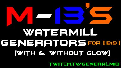 M-13's Watermill Generators [B19] 0.19 - RimWorld Mod データベース MOD紹介・まとめサイト