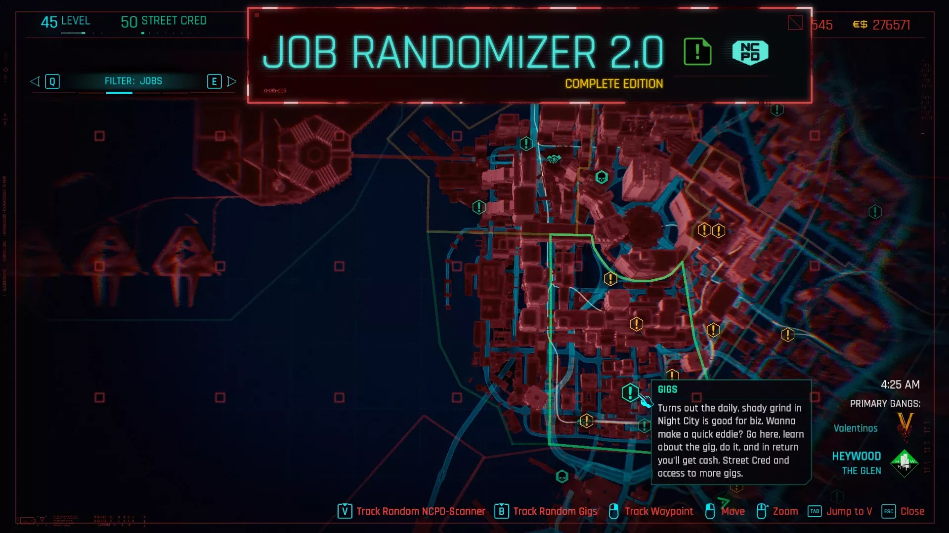 Job Randomizer 2.0 ゲームプレイ - Cyberpunk 2077 Mod データベース