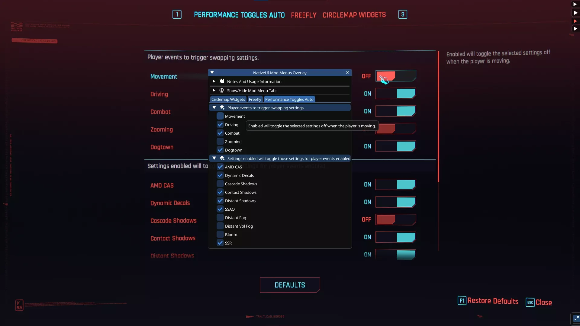 NativeUI Menus In CET Overlay - Native Settings Addon その他
