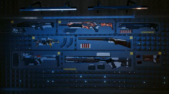 All 19 Iconic weapons for Stash Wall リソース - Cyberpunk 2077 Mod