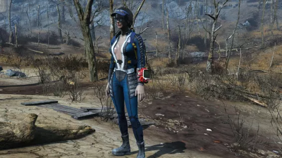 Unzipped Vault Suit - Vanilla Body Conversions by femshepping   -  Fallout4 Mod  MOD