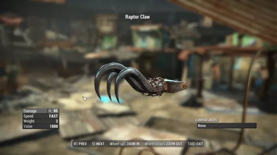 RaptorClaw 武器 - Fallout4 Mod データベース MOD紹介・まとめサイト